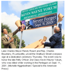 Officials unveil sign for Kevin Wayne Yokum Memorial Overpass
