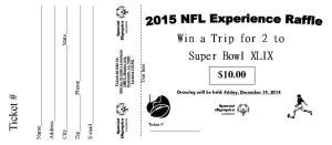 Raffle ticket 2015 Super Bowl