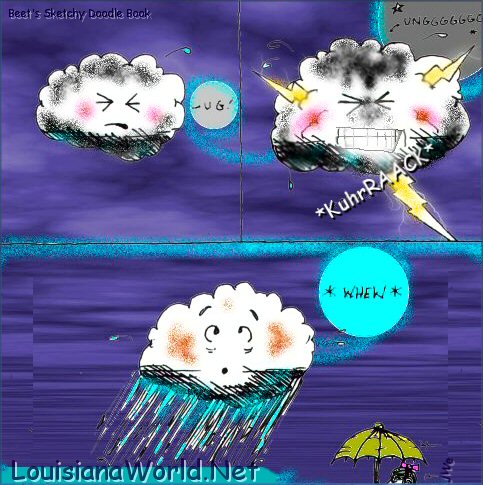 Constipated rain clouds.